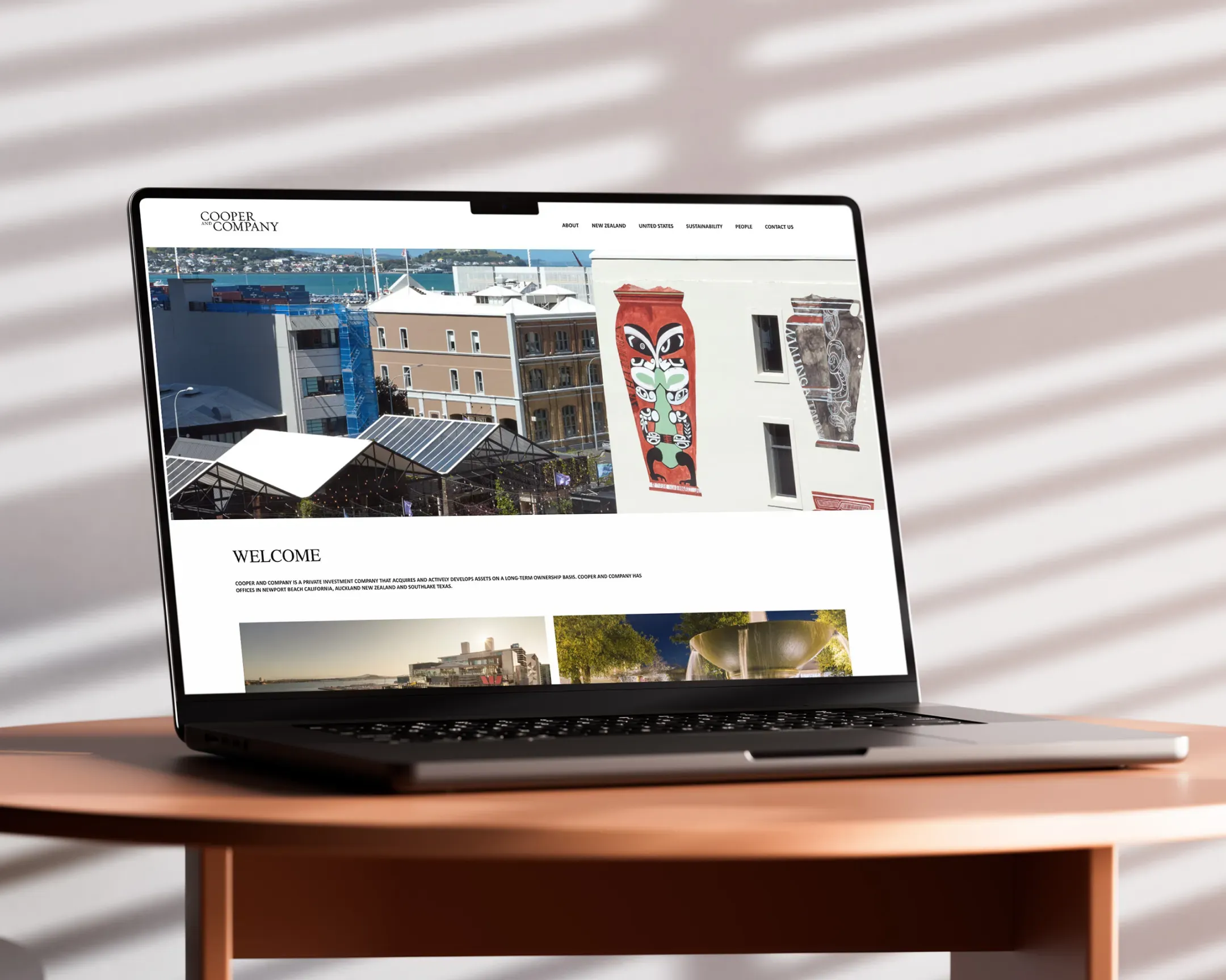 The OCAA Website viewed on a Macbook Pro