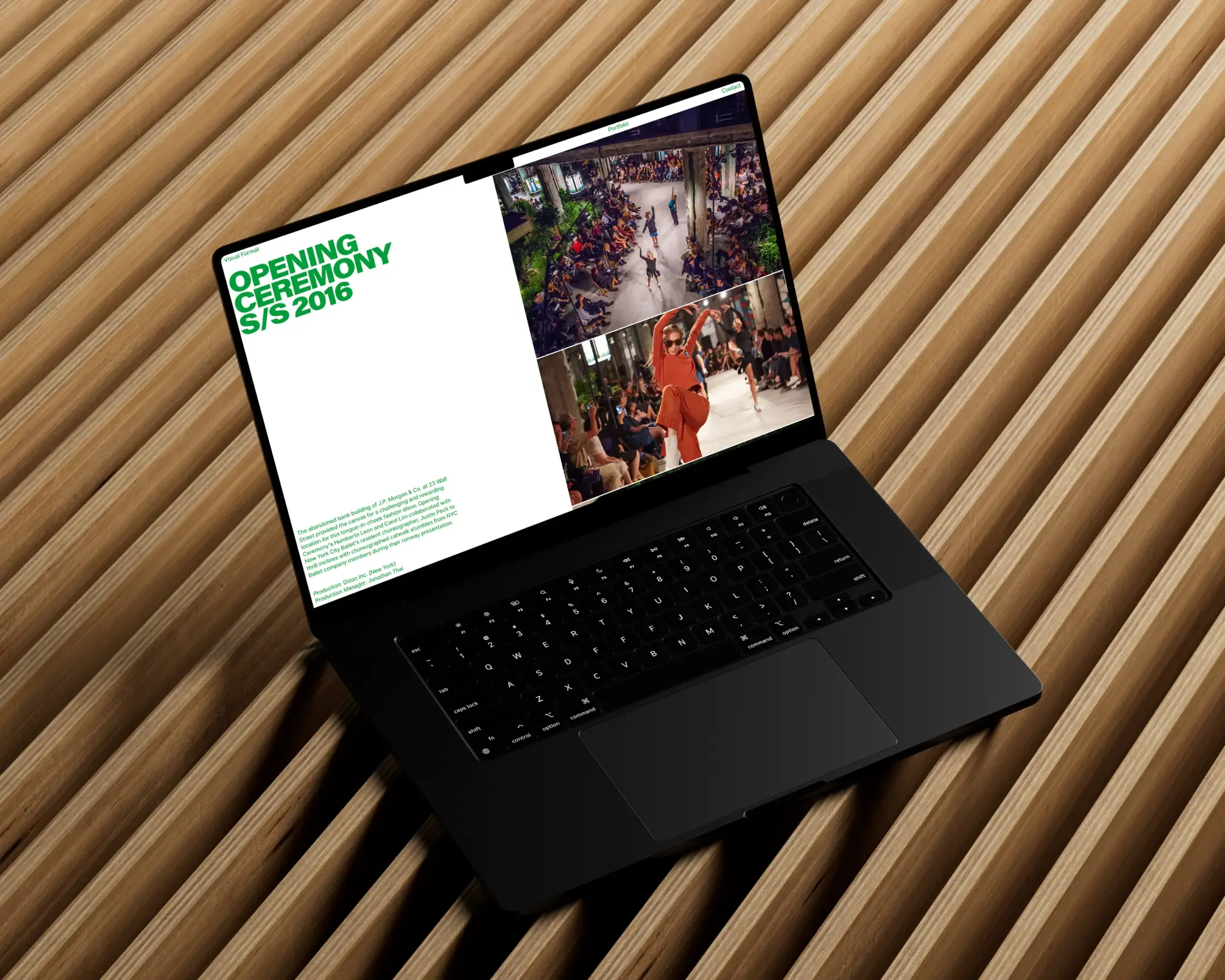 Digital design work shown on laptop